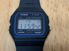 Load image into Gallery viewer, Vintage Casio F-91W Men Black Digital Alarm Chrono Quartz Watch Hour~New Battery
