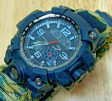 Load image into Gallery viewer, Unused Men Survivor Military Style Analog Digital Chrono Watch Hours~New Battery
