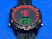 Load image into Gallery viewer, Marvel Spiderman MZB Men Black Metal Digital Alarm Chrono Watch Hour~New Battery
