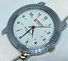 Load image into Gallery viewer, Unused Vintage Prestige Medical Unisex Silver Leather Quartz Watch Hour~New Batt
