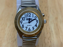 Load image into Gallery viewer, VTG Reizen Lady 30m Fluted Bezel Backlight Dual Tone Quartz Watch Hours~New Batt
