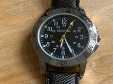 Load image into Gallery viewer, Calvin Hill Men Silver Black Military Dial Analog Quartz Watch Hours~New Battery
