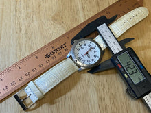 Load image into Gallery viewer, Timex Indiglo Mens 50m Silver White Analog Quartz Watch Hours~Date~New Battery
