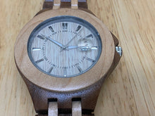 Load image into Gallery viewer, Nice Unbranded Mens Light Solid Wood Analog Quartz Watch Hours~Date~New Battery

