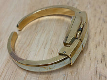 Load image into Gallery viewer, VTG Atlanta Lady 20 Micron Gold Plated Enamel Cuff Swiss Hand-Wind Watch Hours
