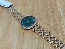 Load image into Gallery viewer, Unused Anne Klein Lady 30m Gold Tone Green Analog Quartz Watch Hours~New Battery
