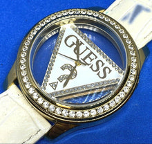 Load image into Gallery viewer, GUESS U10045L1 Lady Triangle Dial Gold Tone Analog Quartz Watch Hour~New Battery
