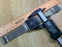 Load image into Gallery viewer, Techno Pave Men Silver Back Square Mesh Band Analog Quartz Watch Hour~New Batter
