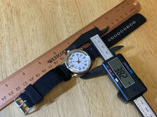 Load image into Gallery viewer, VTG Accutime Men Silver White Military Dial Analog Quartz Watch Hour~New Battery
