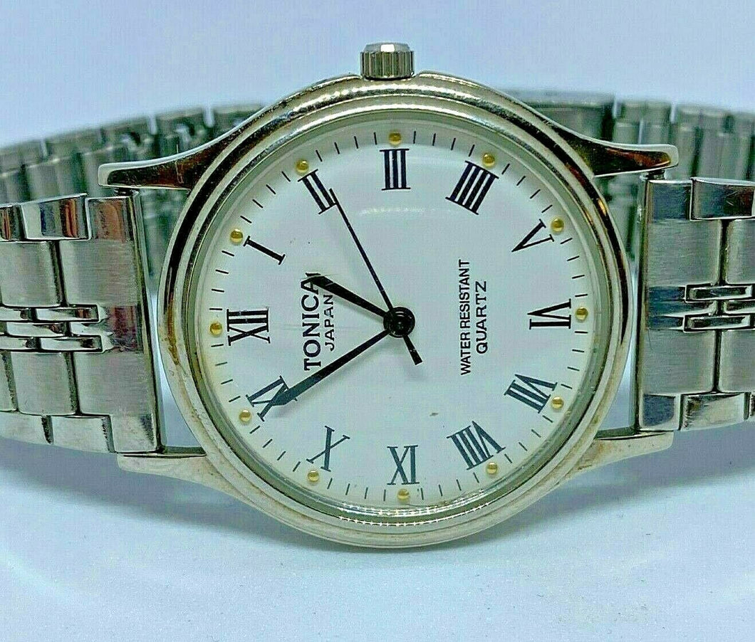 Vintage Tonica Japan Men Lady Classic Roman Analog Quartz Watch Hour~New Battery