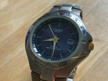 Load image into Gallery viewer, Pulsar Solar V145-X004 Men 100m Silver Blue Steel Analog Quartz Watch Hours~Date

