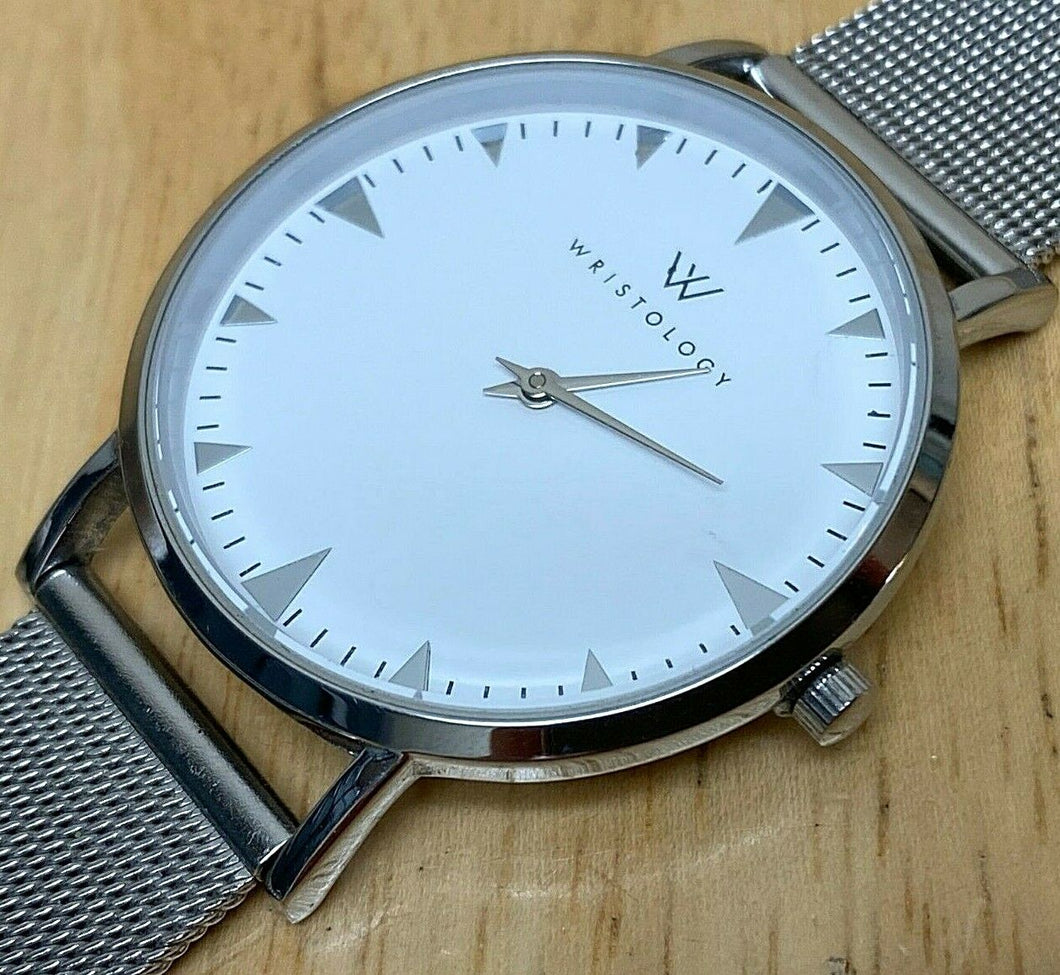 Hi! I Am Stella Wristology Silver White Mesh Analog Quartz Watch Hour~New Batter