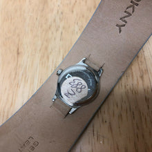 Load image into Gallery viewer, DKNY NY-3261 Lady 50m Silver Leather Cuff Analog Quartz Watch Hours~New Battery
