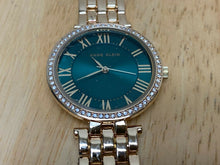 Load image into Gallery viewer, Unused Anne Klein Lady 30m Gold Tone Green Analog Quartz Watch Hours~New Battery
