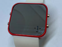 Load image into Gallery viewer, Mirror 1:Face Square Modern Black LED Digital Quartz Watch Hour~Date~New Battery
