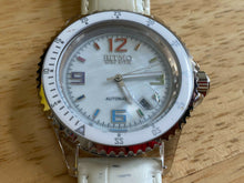 Load image into Gallery viewer, Ritmo Mundo Mens Moving Bezel Clear Case Leather Self-Wind Automatic Watch Hours
