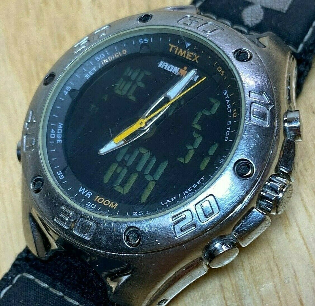 Timex Ironman Stranger Than Fiction Mens Analog Digital Watch Hours~New Battery