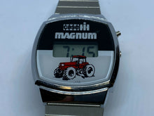 Load image into Gallery viewer, Vintage Case Magnum Mens Silver LCD Digital Quartz Watch Hours~Date~New Battery
