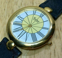 Load image into Gallery viewer, Vintage Eastman Gold Tone Leather Roman Thin Analog Quartz Watch Hour~New Batter
