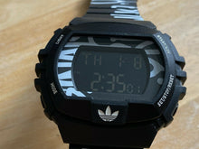 Load image into Gallery viewer, Adidas Men 50m Black White Reverse LCD Digital Alarm Chrono Watch Hours~New Batt
