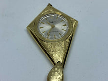 Load image into Gallery viewer, Vintage Sheffield Swiss Lady Gold Tone Hand-Wind Necklace Pendant Watch Hours
