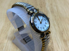 Load image into Gallery viewer, Timex Lady 30m Dual Tone Stretch Band Analog Quartz Watch Hours~New Battery
