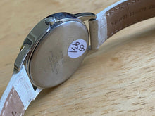 Load image into Gallery viewer, Timex Indiglo Men 30m Silver White Leather Analog Quartz Watch Hours~New Battery
