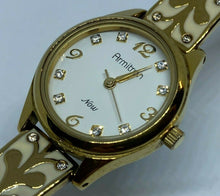 Load image into Gallery viewer, Armitron Lady 50m Gold Tone Bangle Japan Movt Analog Quartz Watch Hours~New Batt
