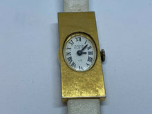 Load image into Gallery viewer, VTG Anne Klein Lady 17 Jewel Gold Tone Leather Hand Wind Mechanical Watch Hours
