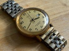 Load image into Gallery viewer, Vintage Timex Viscount Mens Gold Tone Self-Wind Automatic Mechanical Watch Hours
