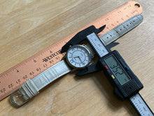 Load image into Gallery viewer, Timex Indiglo Men 30m Silver White Leather Analog Quartz Watch Hours~New Battery
