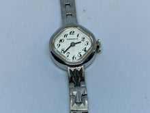 Load image into Gallery viewer, VTG Caravelle Bulova Lady Silver Diamond-Shape Hand-Wind Mechanical Watch Hours
