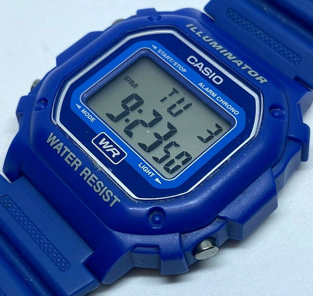 Unused Casio F-108WH Mens Blue Digital Alarm Chrono Quartz Watch Hour~New Batter