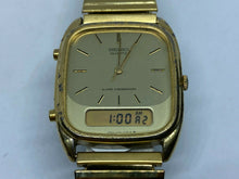 Load image into Gallery viewer, Vintage Seiko H449 Men Analog Digital Quartz Alarm Chrono Watch Hour~New Battery
