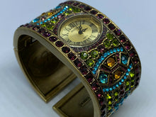 Load image into Gallery viewer, Unused HEIDI DAUS Color Bling Crystals Cuff Bangle Quartz Watch Hour~New Battery
