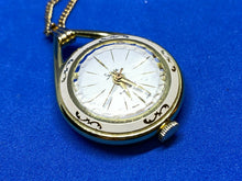 Load image into Gallery viewer, VTG Sheffield Swiss Lady Art Deco Hand-Wind Necklace Pendant Pocket Watch Hours
