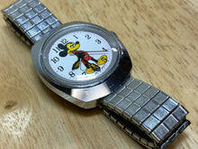 Load image into Gallery viewer, Vintage Swiss Movt Disney Mickey Men Silver Hand-Wind Mechanical Watch Hours
