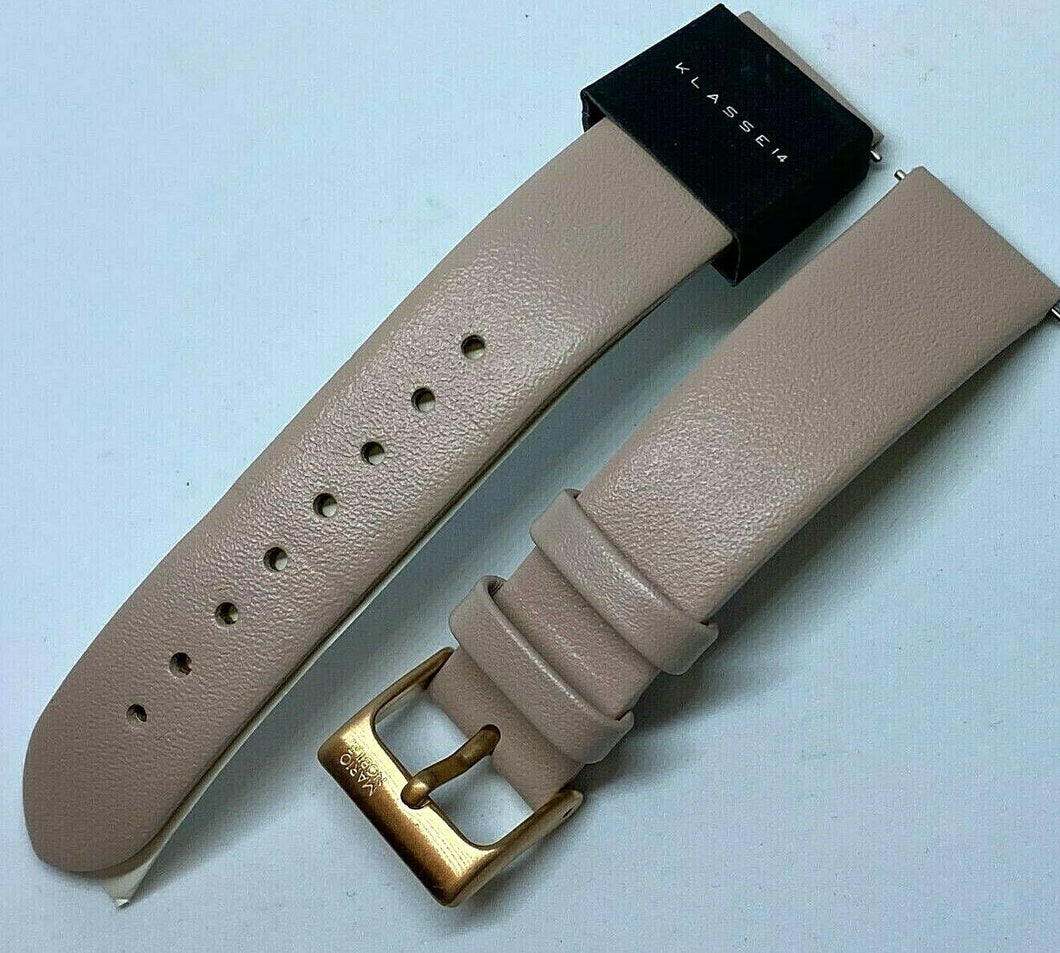 KLASSE14 Volare Pinkish Beige Genuine Leather Watch Strap Band~17mm