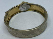 Load image into Gallery viewer, VTG GALA Lady Flower Engraved Cuff Bangle Swiss Hand-Wind Mechanical Watch Hours
