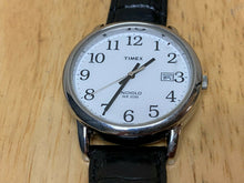 Load image into Gallery viewer, Timex Indiglo Mens 30m Silver White Leather Analog Quartz Watch Hour~New Battery
