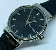 Load image into Gallery viewer, Skagen Denmark Lady 30m Silver Black Thin Analog Quartz Watch Hours~New Battery
