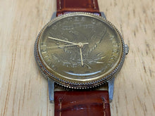 Load image into Gallery viewer, Vintage USA Eagle Coin Style Dial Men Gold Tone Hand-Wind Mechanical Watch Hours
