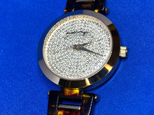 Load image into Gallery viewer, Kendall &amp; Kylie Lady Gold Tone Faux Tiger Eye Analog Quartz Watch Hours~New Batt
