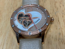 Load image into Gallery viewer, Stuhrling Men Lady 20 Jewels Skeleton Rose Gold Self-Wind Automatic Watch Hours
