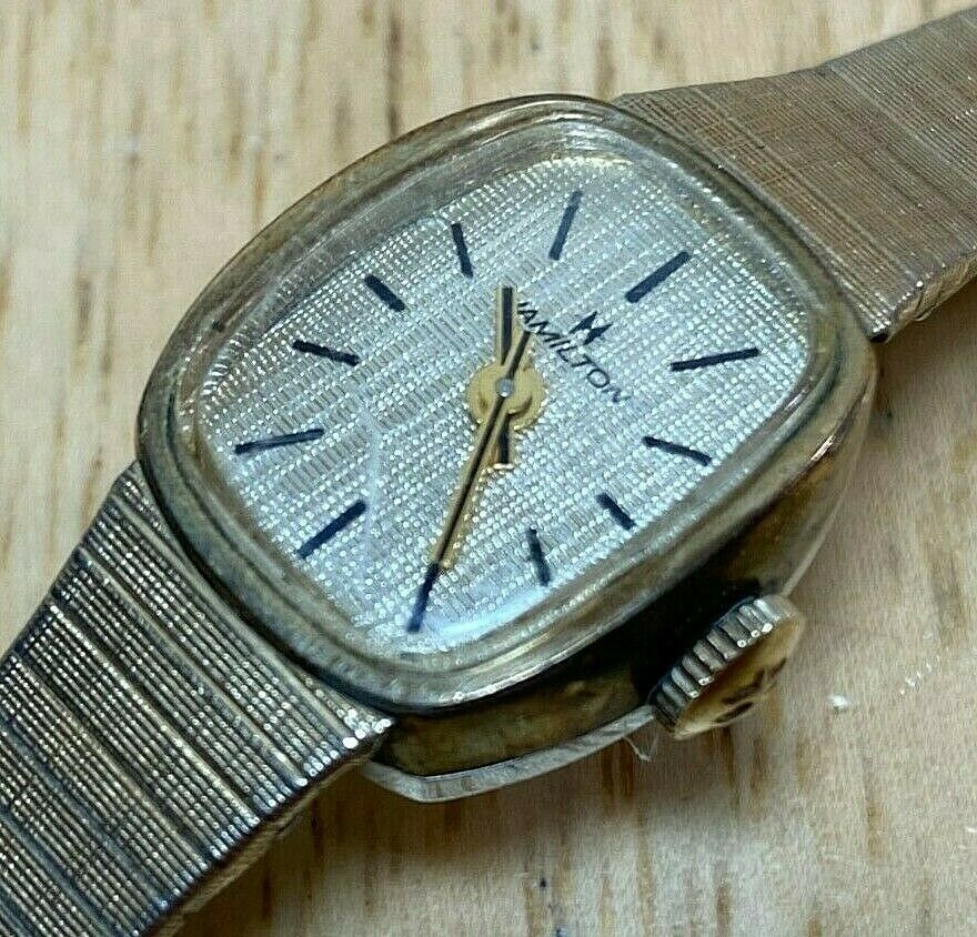 Vintage Hamilton Lady 10K RGP Gold Filled Band Hand-Wind Mechanical Watch Hours