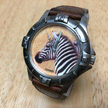 Load image into Gallery viewer, ZOOBEE Men 30m Zebra Dial Green Fabric Band Analog Quartz Watch Hour~New Battery
