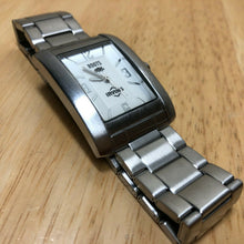 Load image into Gallery viewer, Roots Irving RS105 Mens Silver Rectangle Analog Quartz Watch Hours~New Battery
