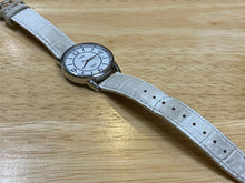 Load image into Gallery viewer, Timex Indiglo Men 30m Silver White Leather Analog Quartz Watch Hours~New Battery
