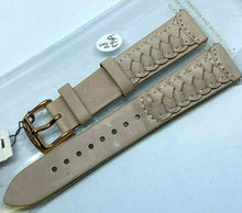 Load image into Gallery viewer, Original Fossil Pinkish Beige Braided Genuine Leather Watch Strap Band~18mm
