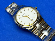 Load image into Gallery viewer, Bulova 98B108 Men Ultra Thin Dual Tone Steel Analog Quartz Watch Hour~New Batter
